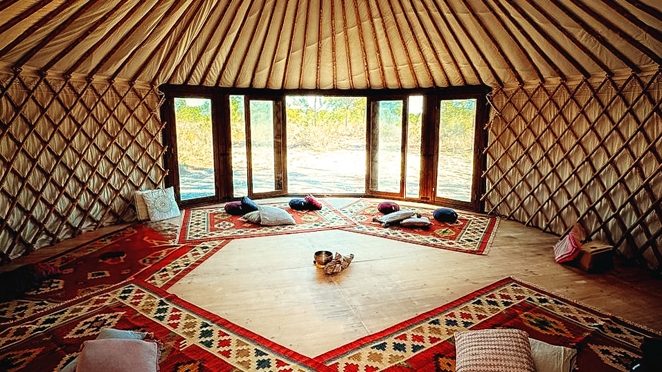 Glass wall yurts only from the Yurt